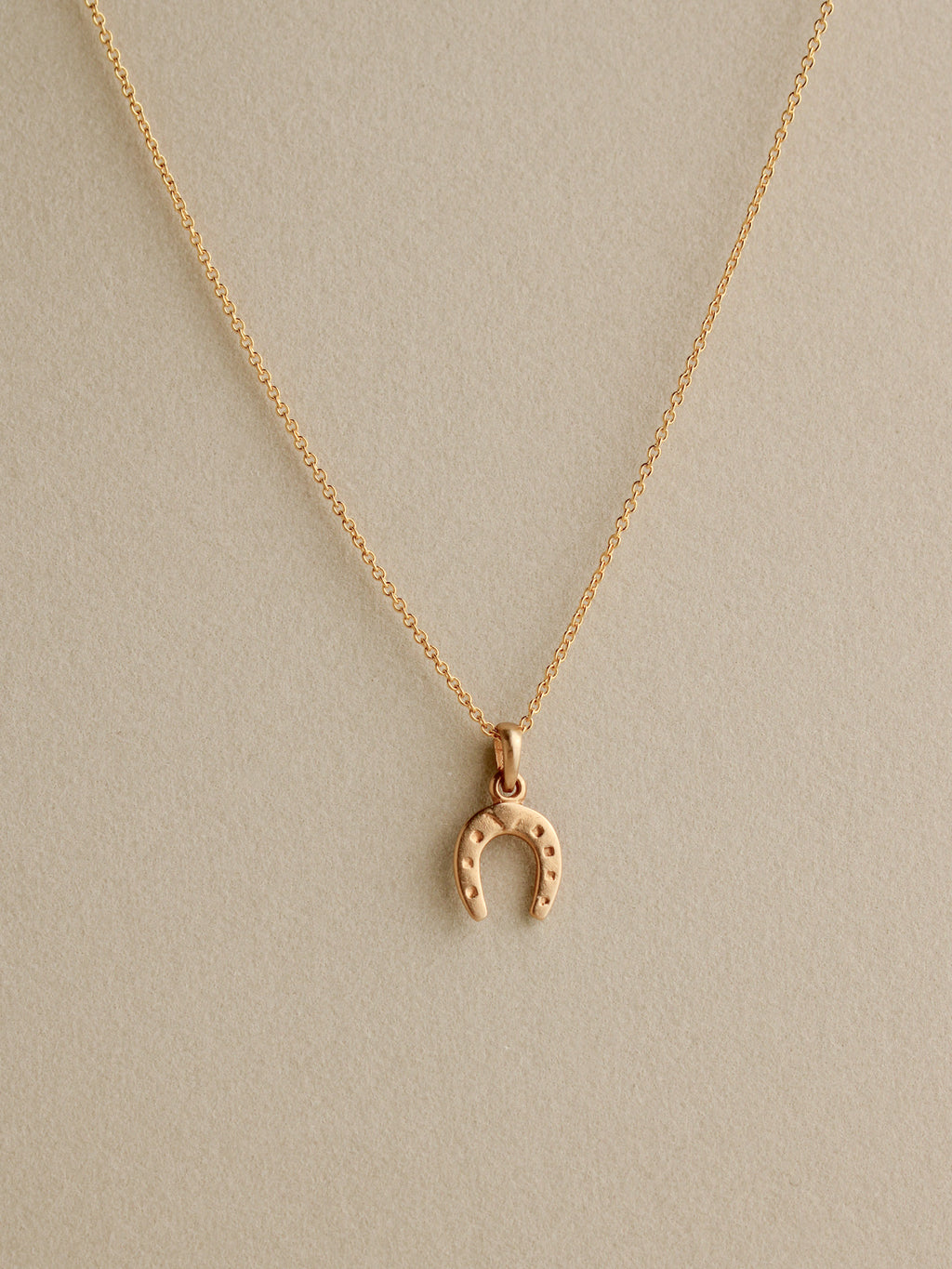 Lucky Horseshoe Charm, 14k