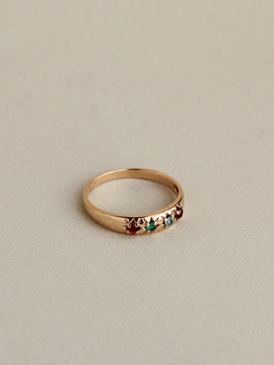 Gemstone Stacker Ring, 10k