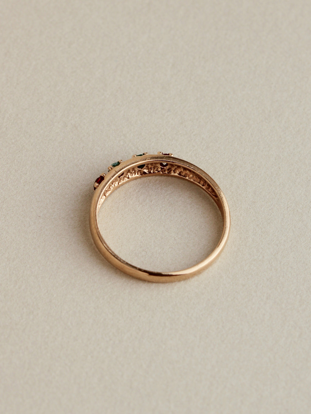 Gemstone Stacker Ring, 10k