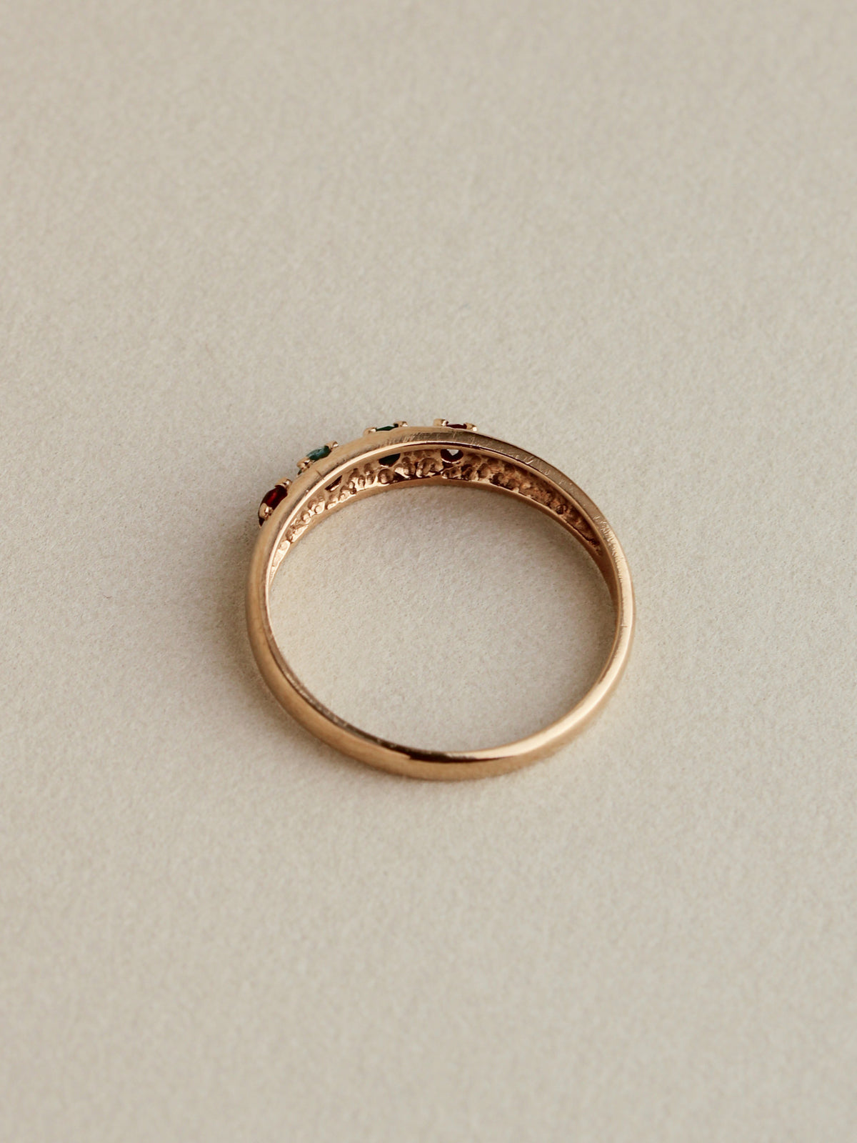 Gemstone Stacker Ring, 10k