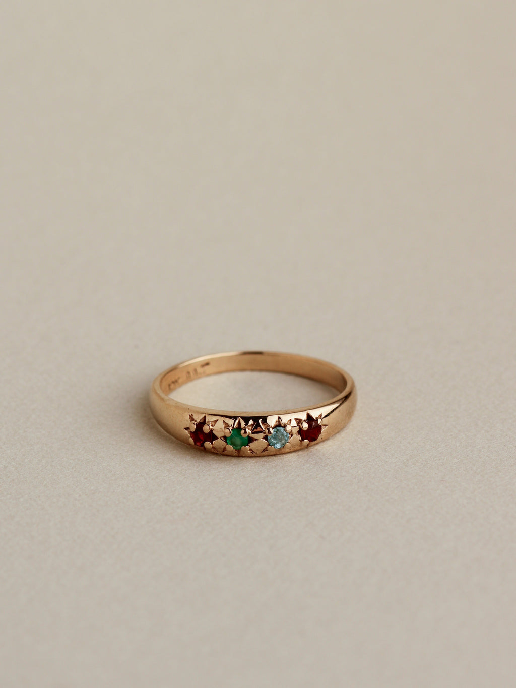 Gemstone Stacker Ring, 10k