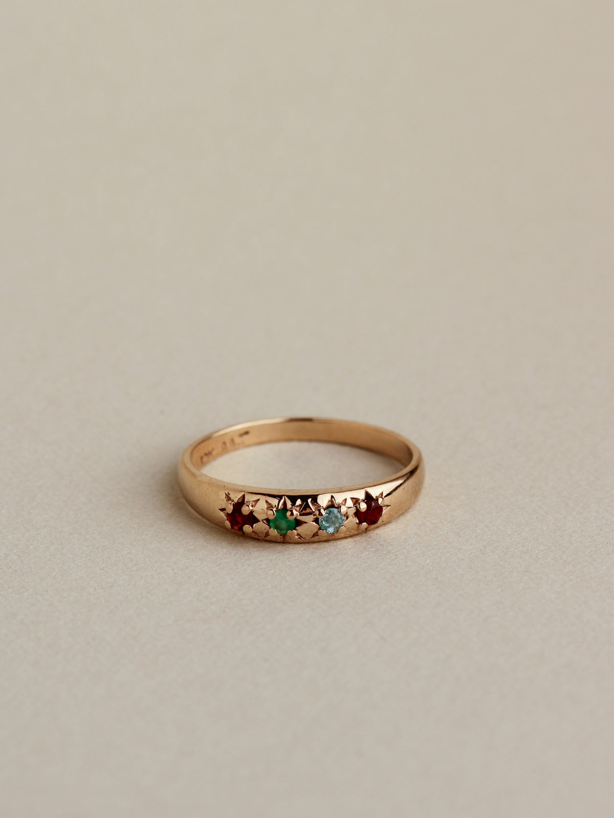 Gemstone Stacker Ring, 10k