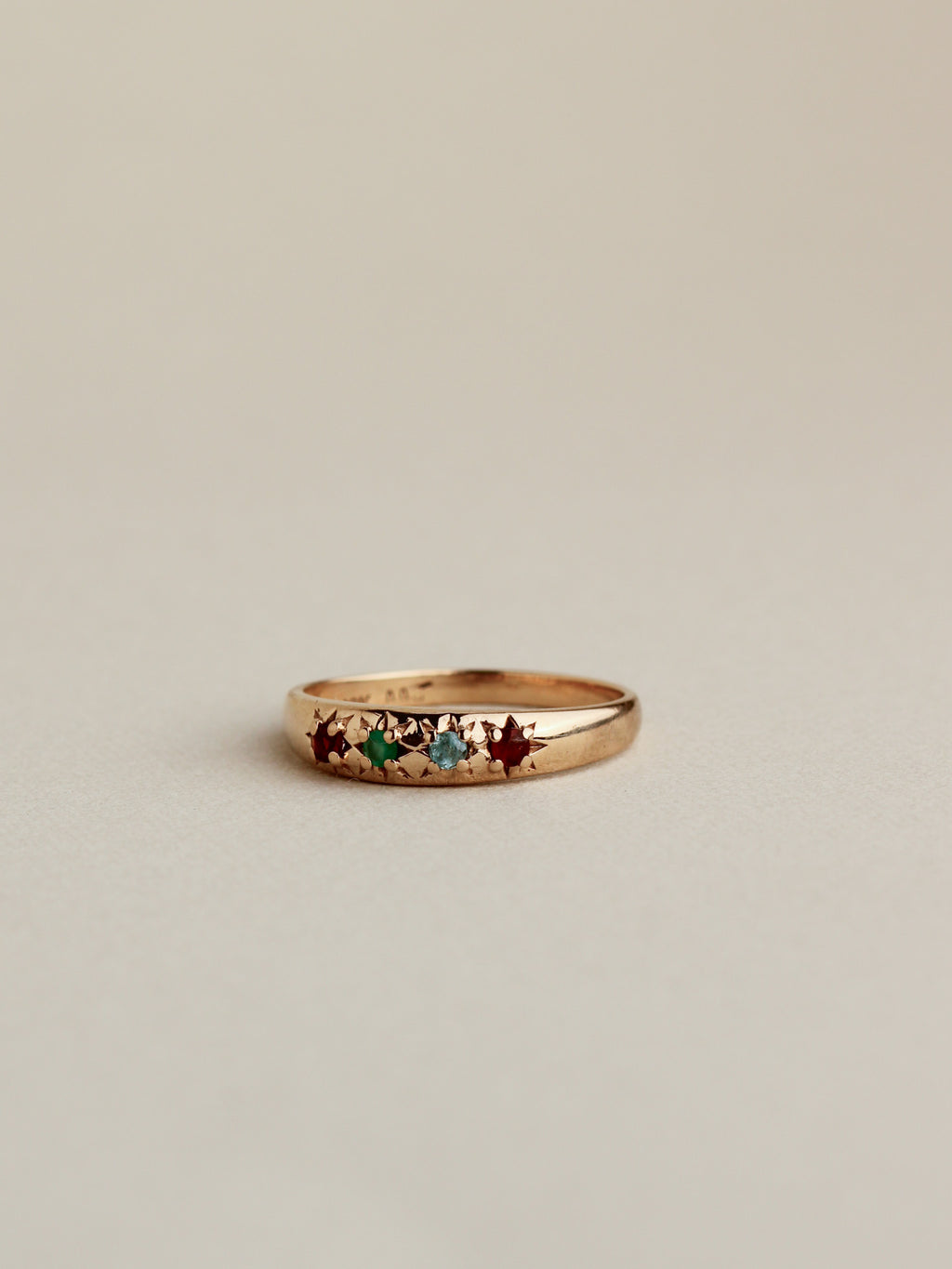 Gemstone Stacker Ring, 10k