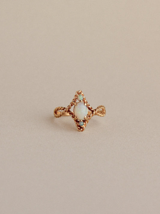 Twisted Opal Ring, 14k