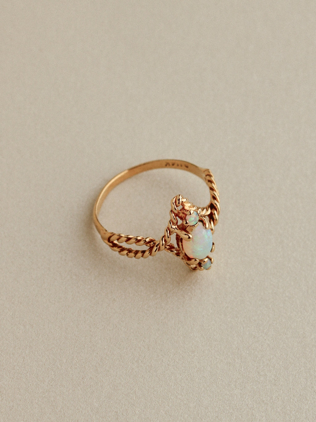 Twisted Opal Ring, 14k