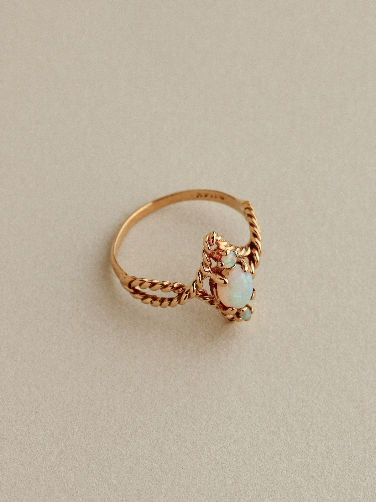 Twisted Opal Ring, 14k