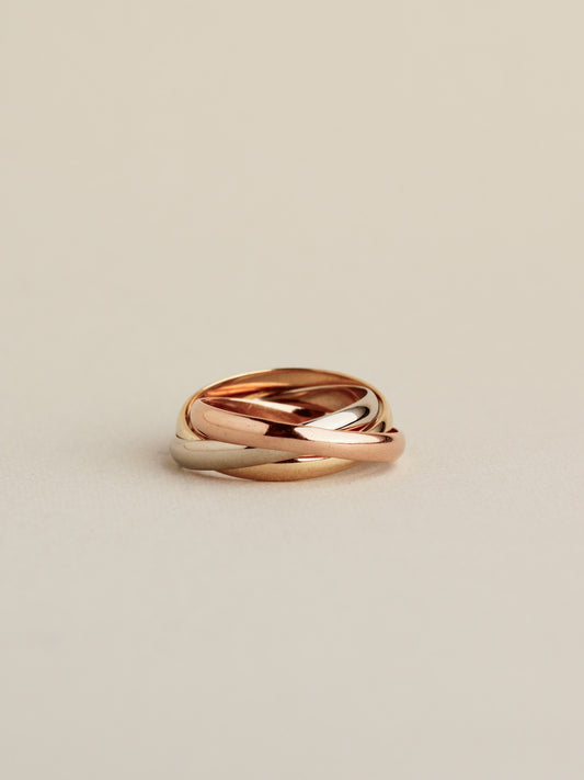 Trio Rolling Ring, 14k