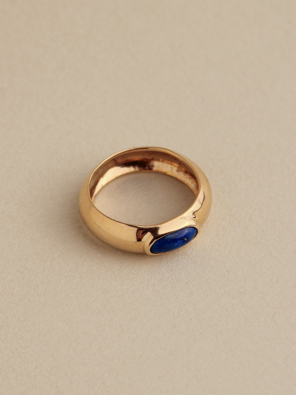 Lapis Lazuli Cabochon Ring, 14k