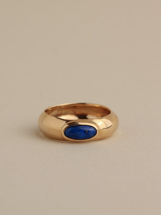 Lapis Lazuli Cabochon Ring, 14k