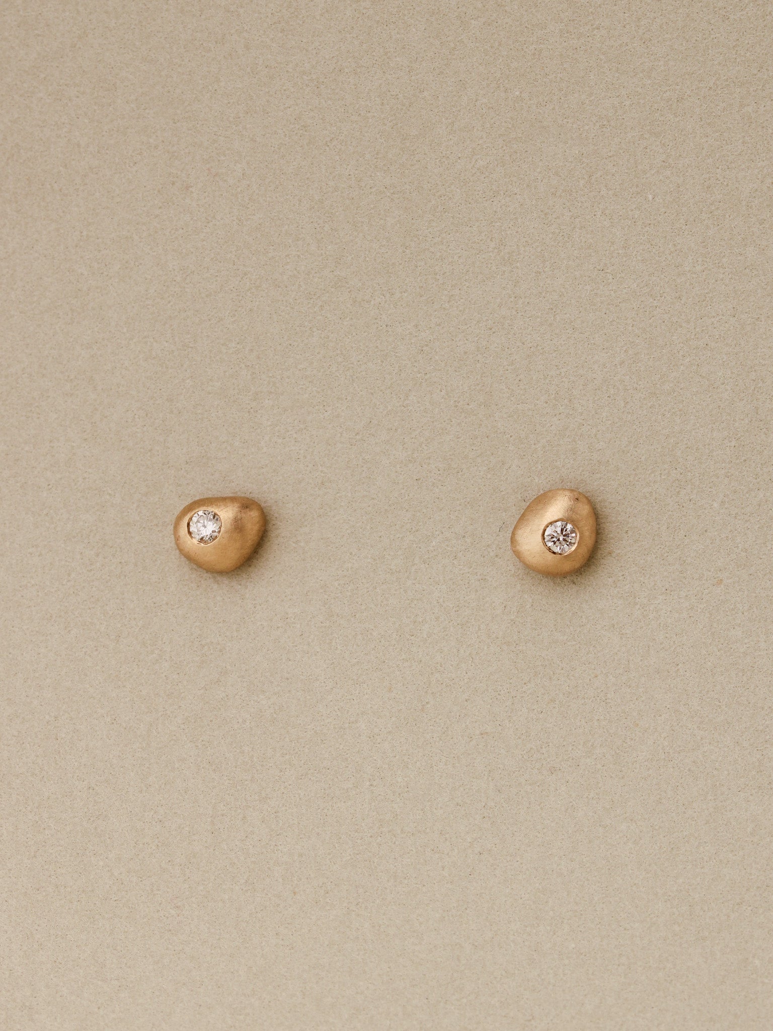 Diamond Pebble Studs