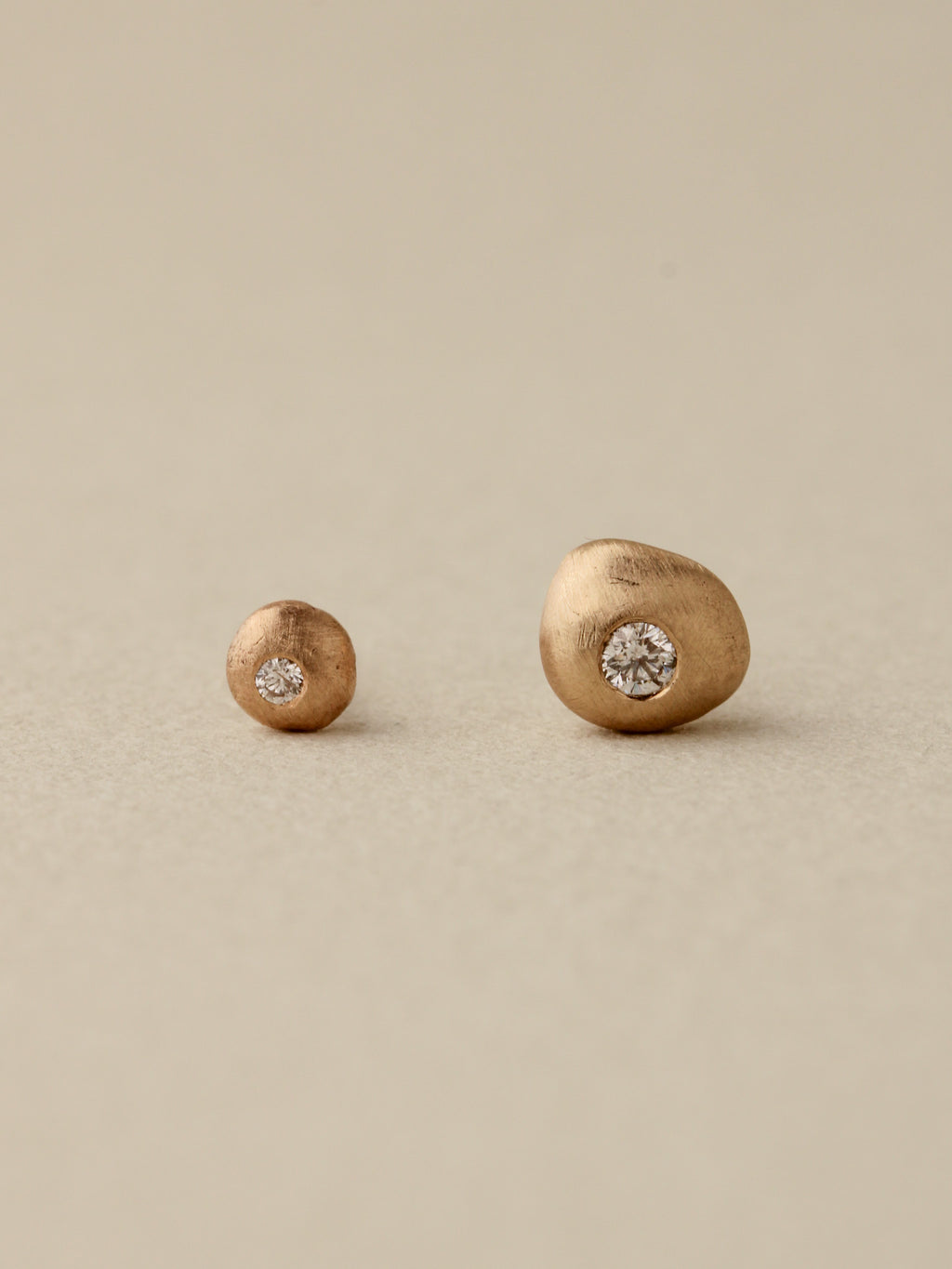 Diamond Pebble Studs