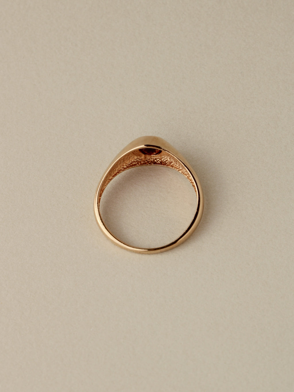 Garnet Signet Ring, 14k