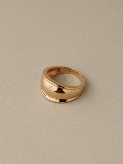 Flared Dome Ring, 14k
