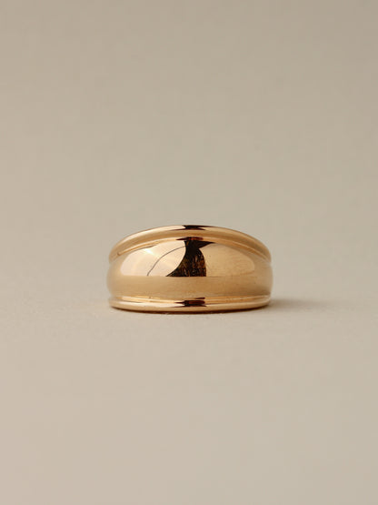 Flared Dome Ring, 14k