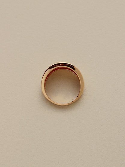 Flared Dome Ring, 14k