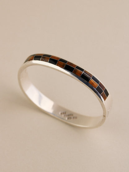 Mexican Silver Inlay Bracelet