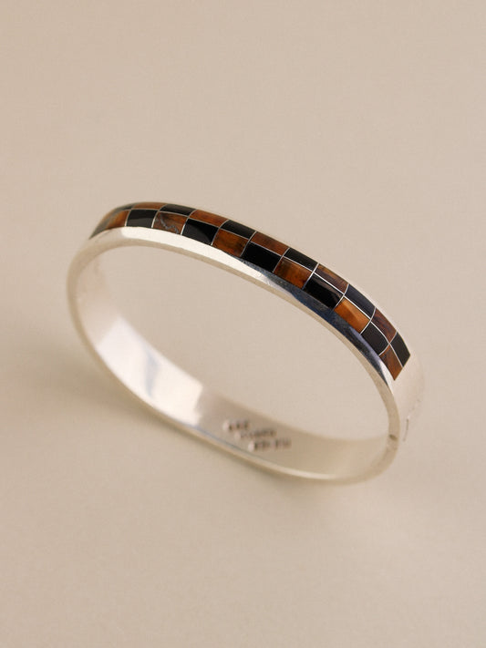 Mexican Silver Inlay Bracelet