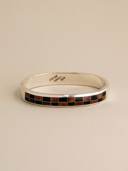 Mexican Silver Inlay Bracelet