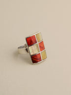 Checkerboard Inlay Ring