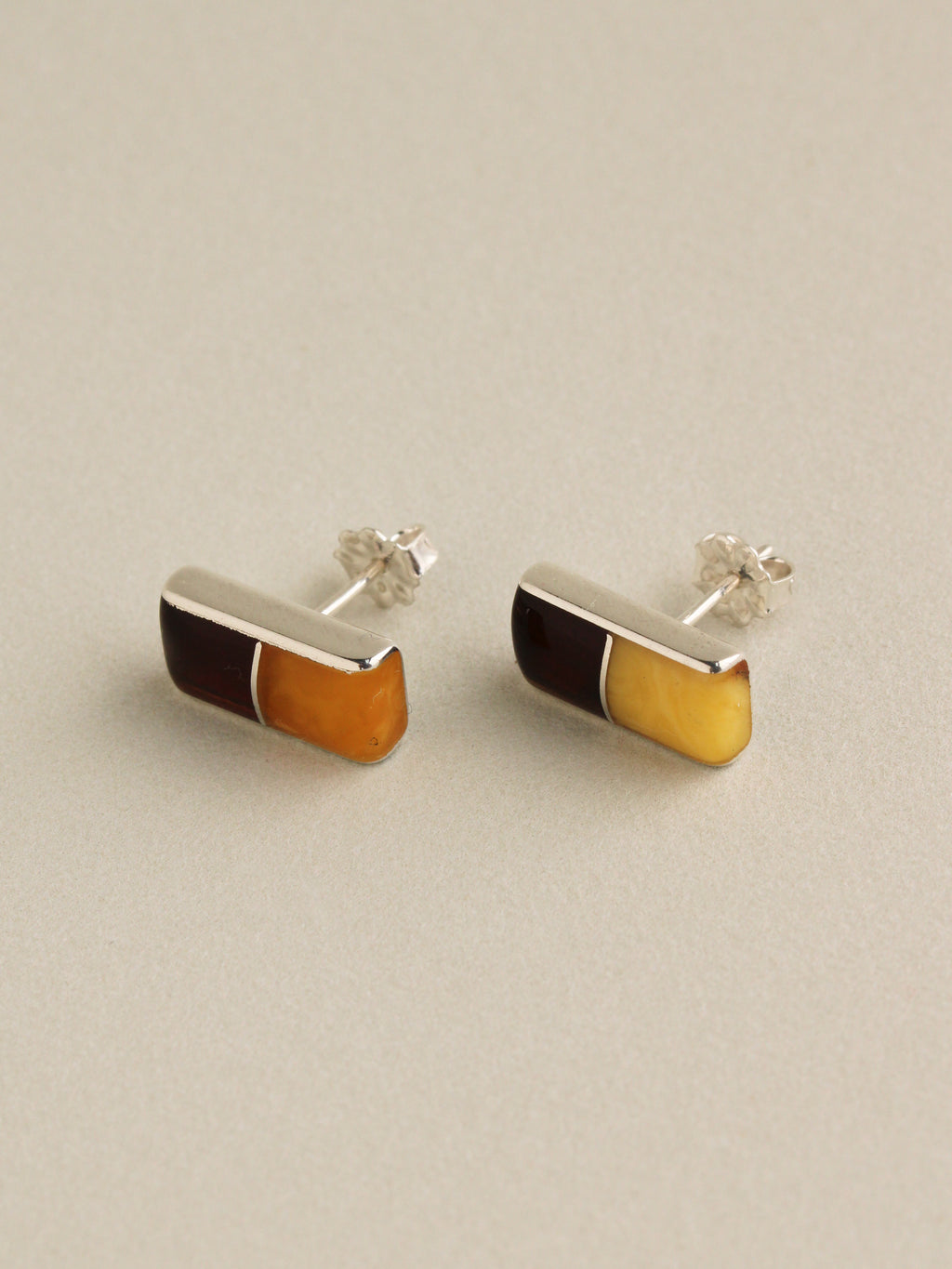 Baltic Amber Inlay Studs