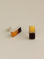 Baltic Amber Inlay Studs