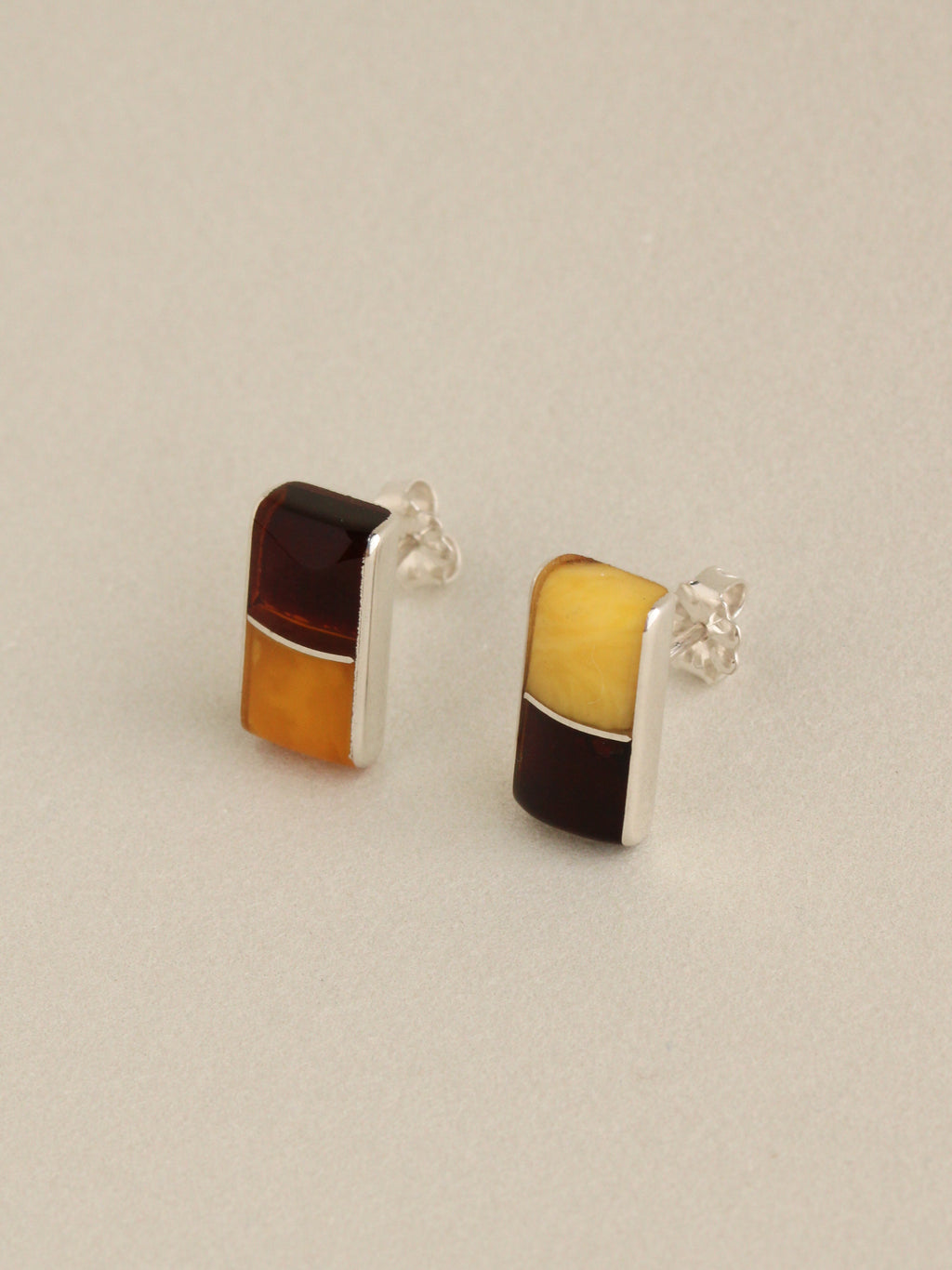 Baltic Amber Inlay Studs