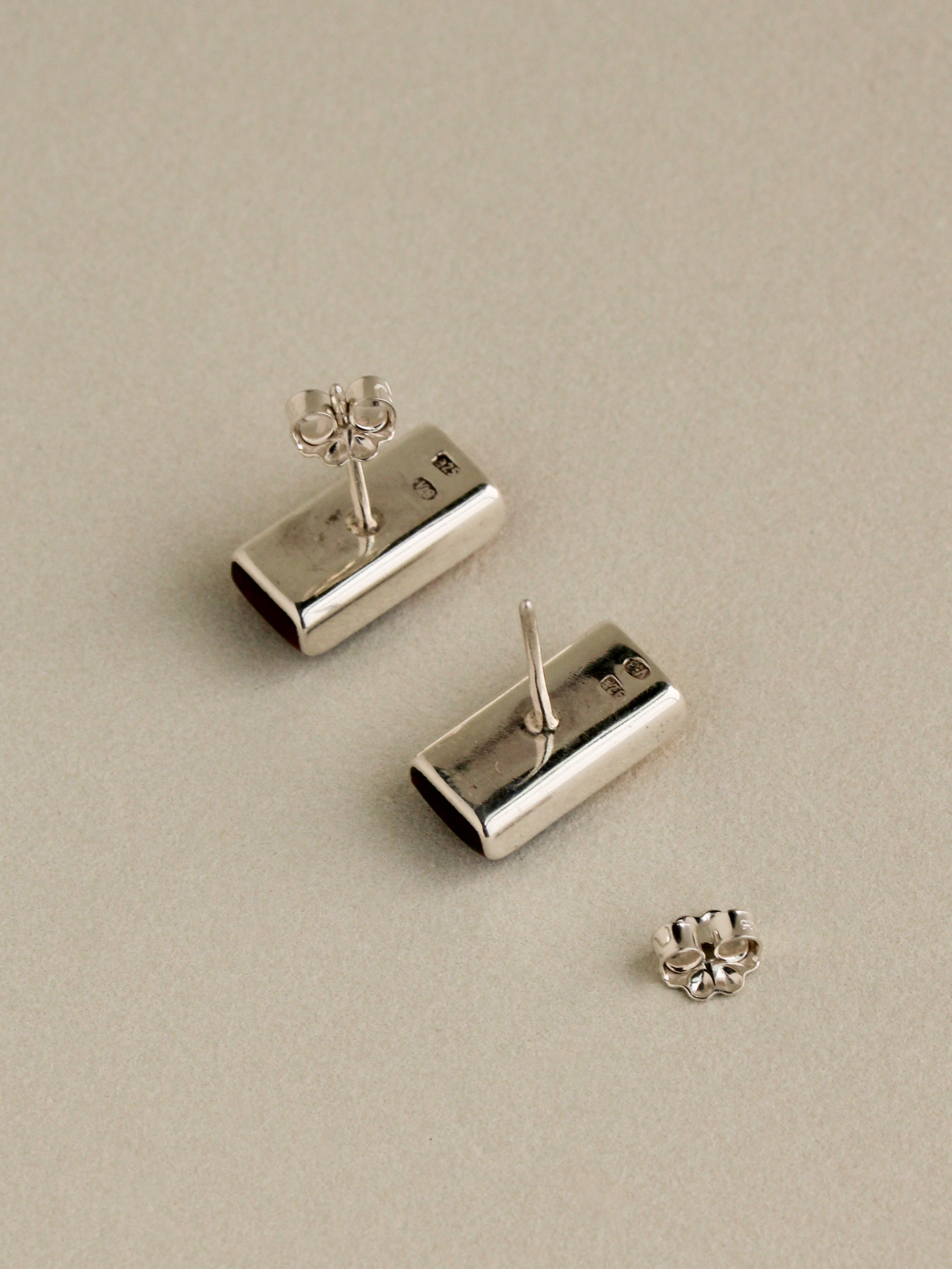 Baltic Amber Inlay Studs