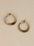Hammered Crescent Hoops
