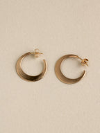 Hammered Crescent Hoops