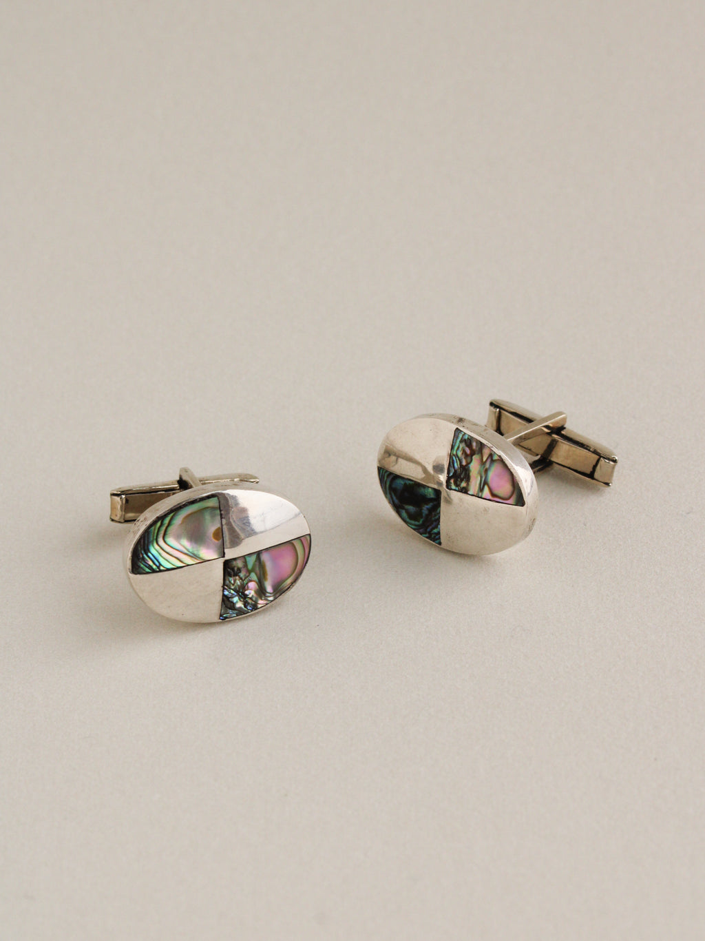 Abalone Pinwheel Inlay Cufflinks