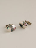 Abalone Pinwheel Inlay Cufflinks