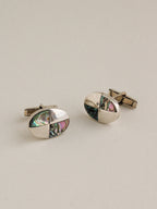 Abalone Pinwheel Inlay Cufflinks