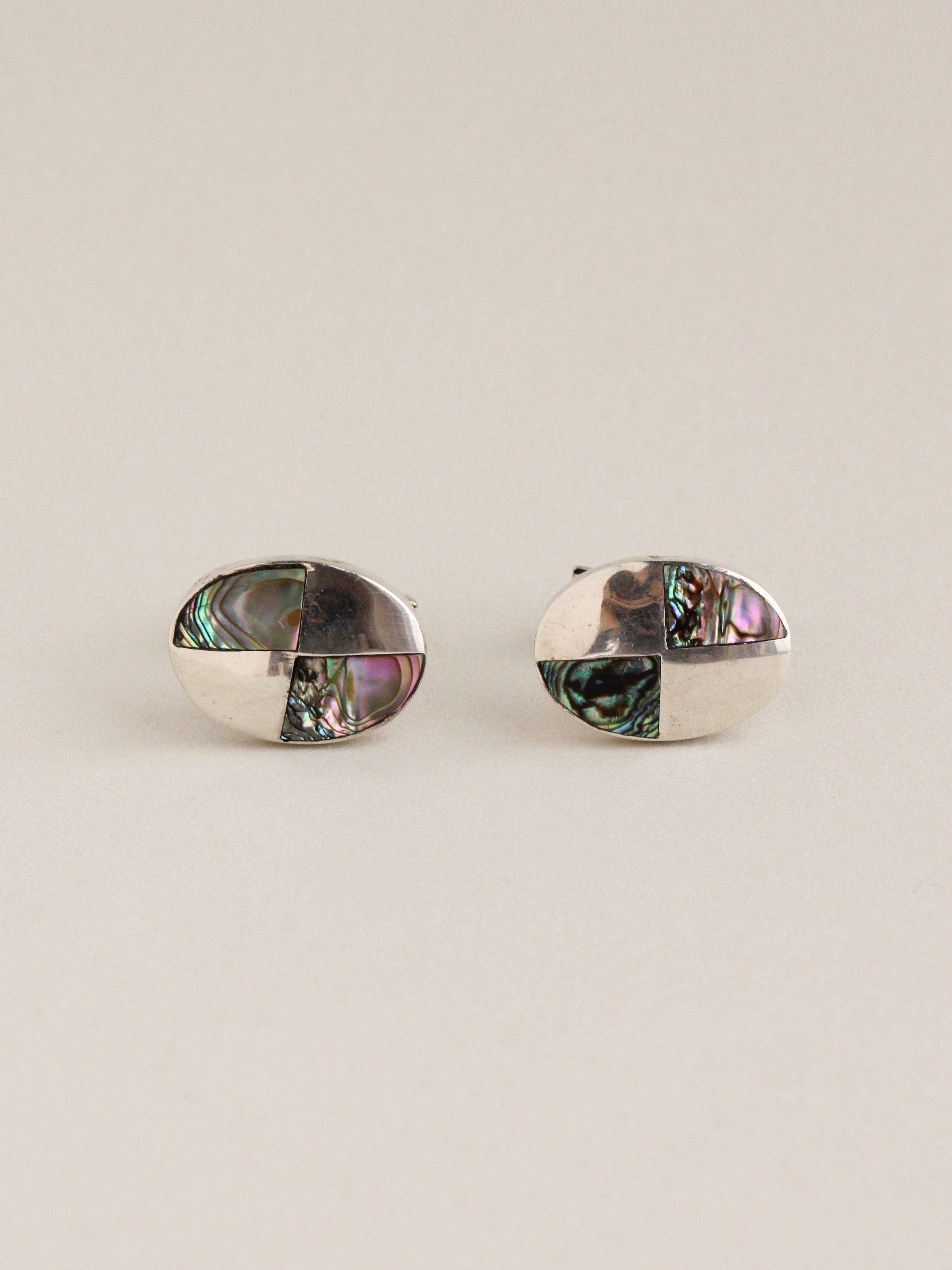 Abalone Pinwheel Inlay Cufflinks