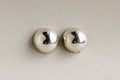 Large Sterling Button Studs