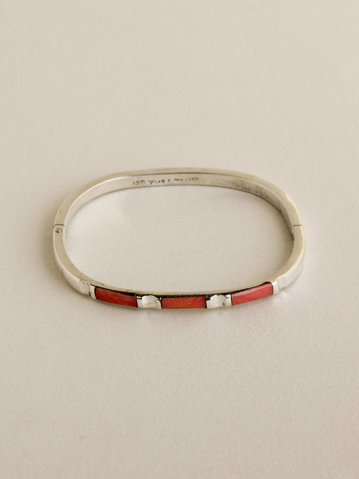 Coral Inlay Bangle