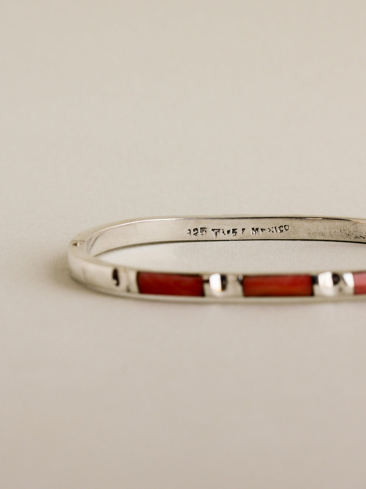 Coral Inlay Bangle
