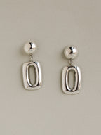 Oval Drop Statement Earrings