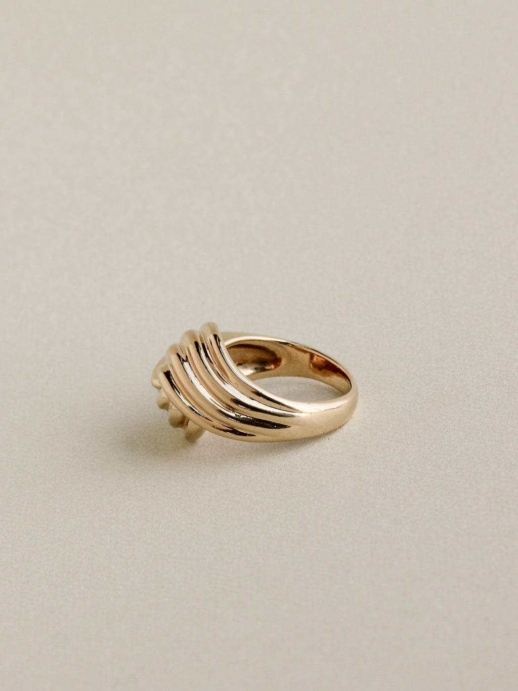 80's Ridged Dome Ring