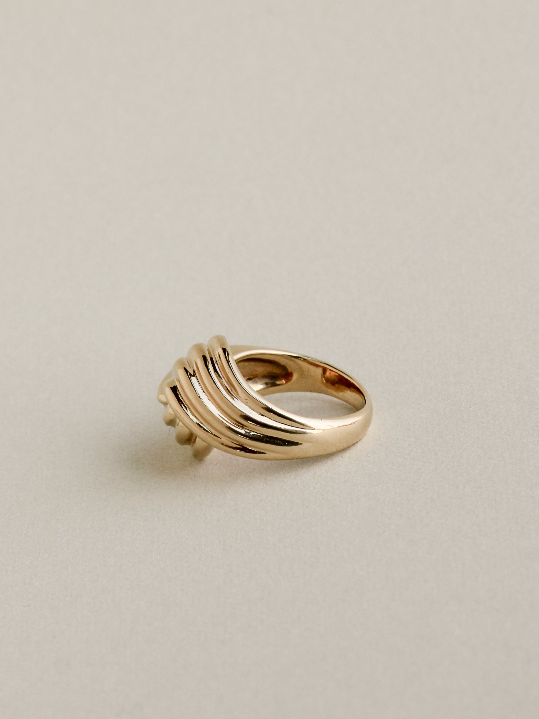 80's Ridged Dome Ring