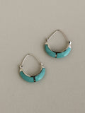 Turquoise Crescent Hoops