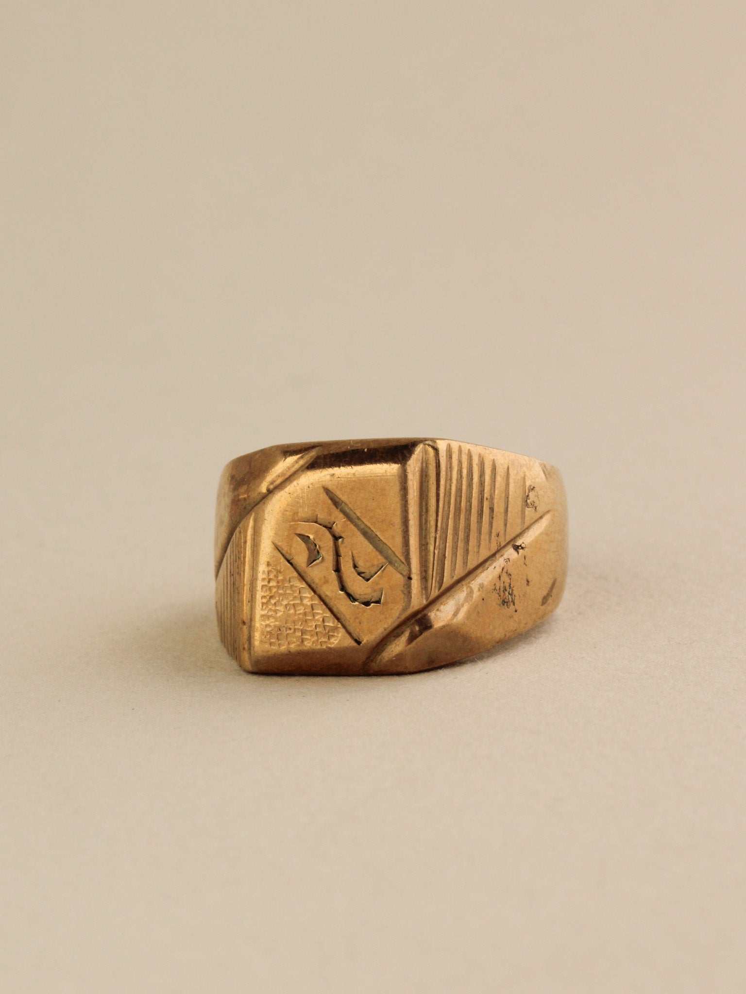 Vintage Brass Signet Ring samples