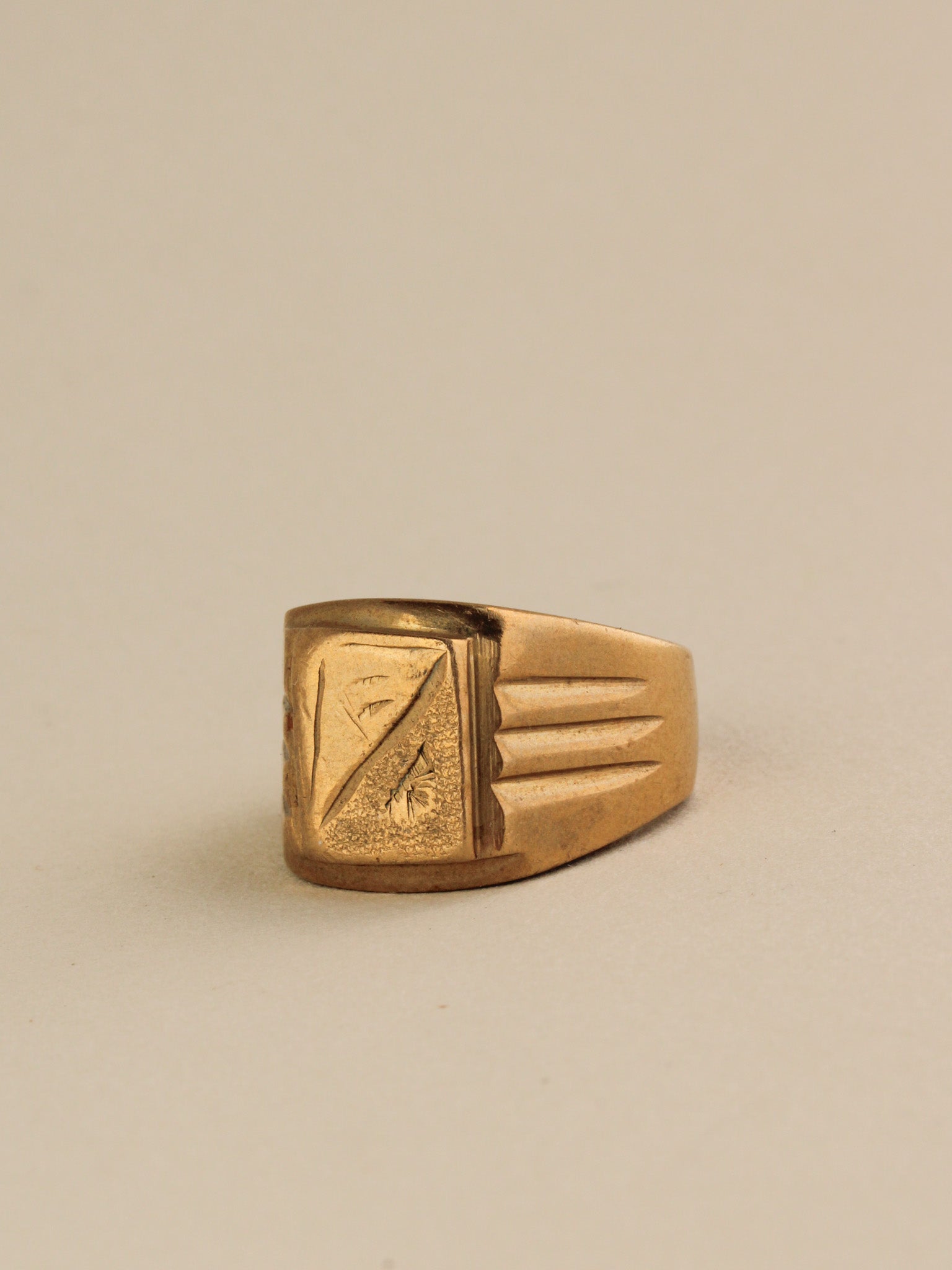 Vintage Brass Signet Ring samples