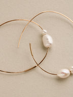 Pearl Infinity Hoops