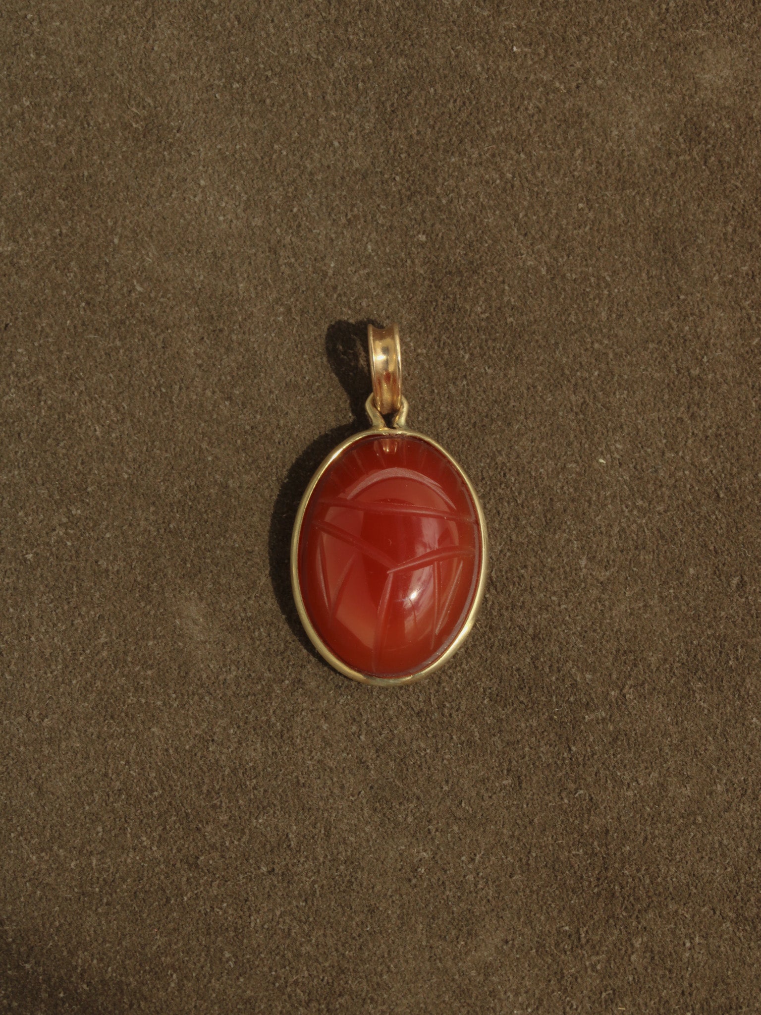 Stone Scarab Charm