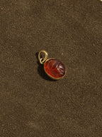 Carnelian Scarab Charm