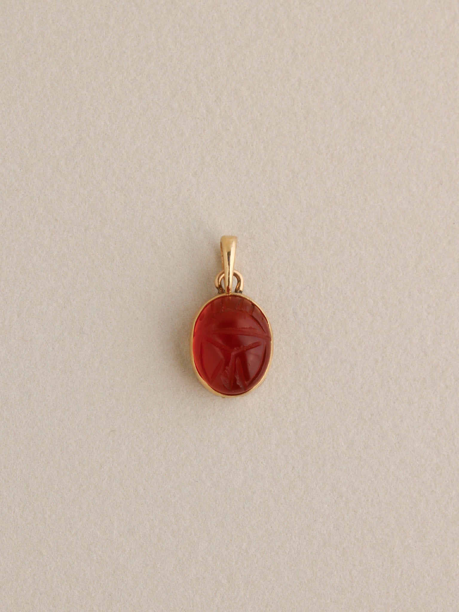 Stone Scarab Charm