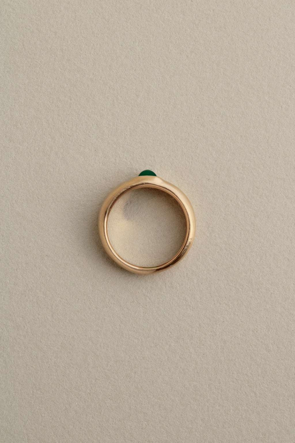 Sculpted Green Onyx Ring
