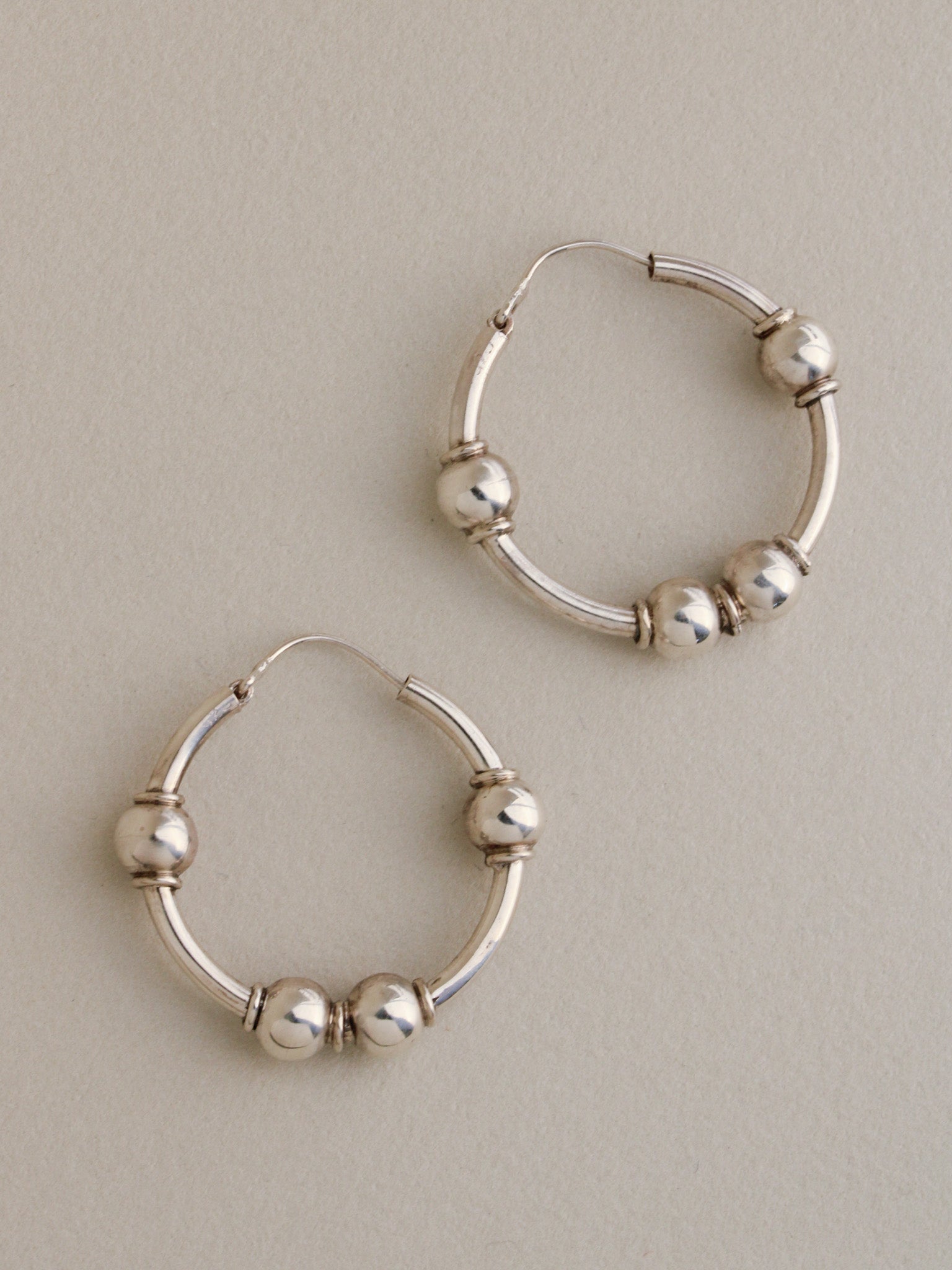 Bead Hoop Earrings