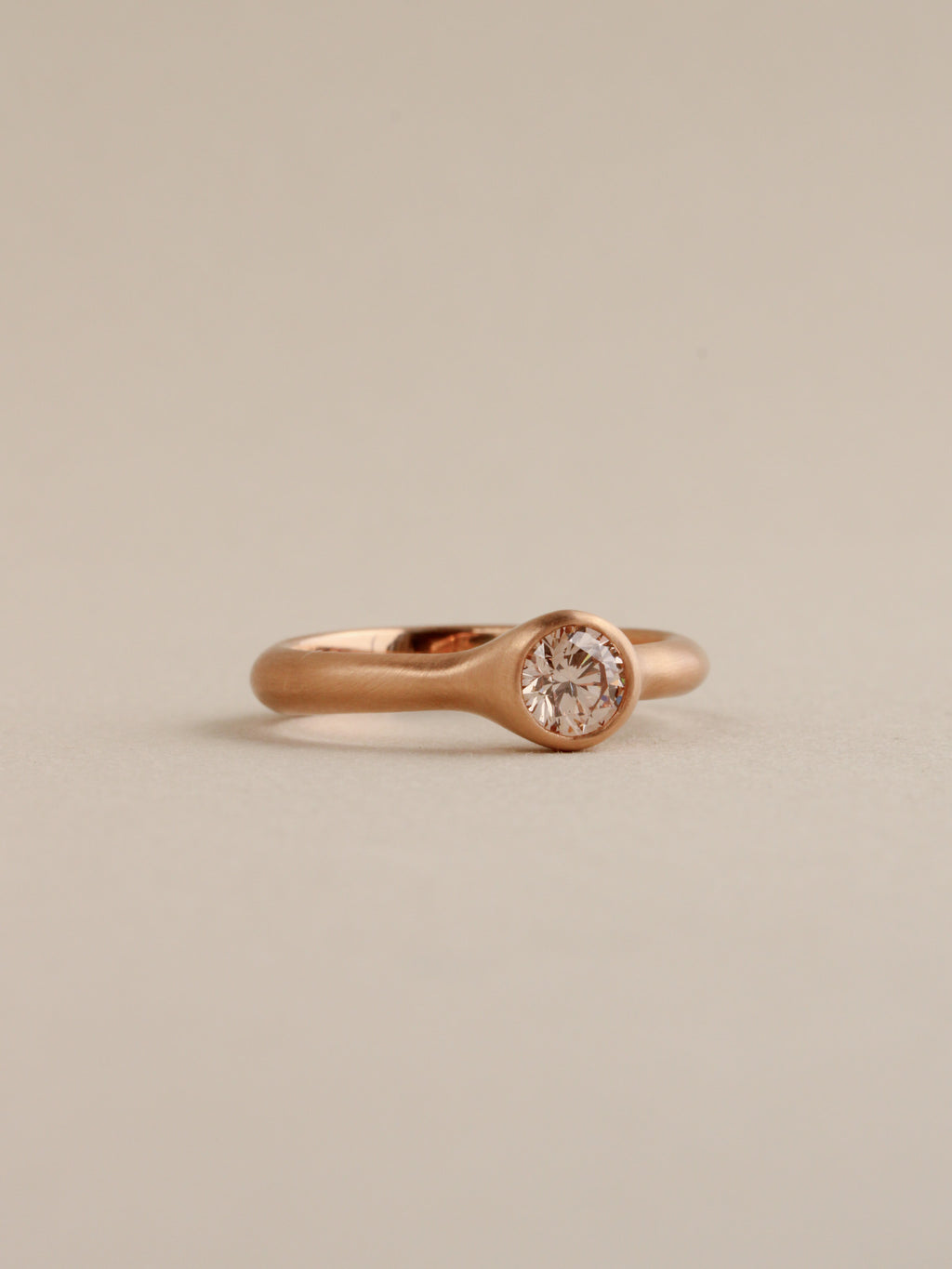 Champagne Diamond in Peach Gold