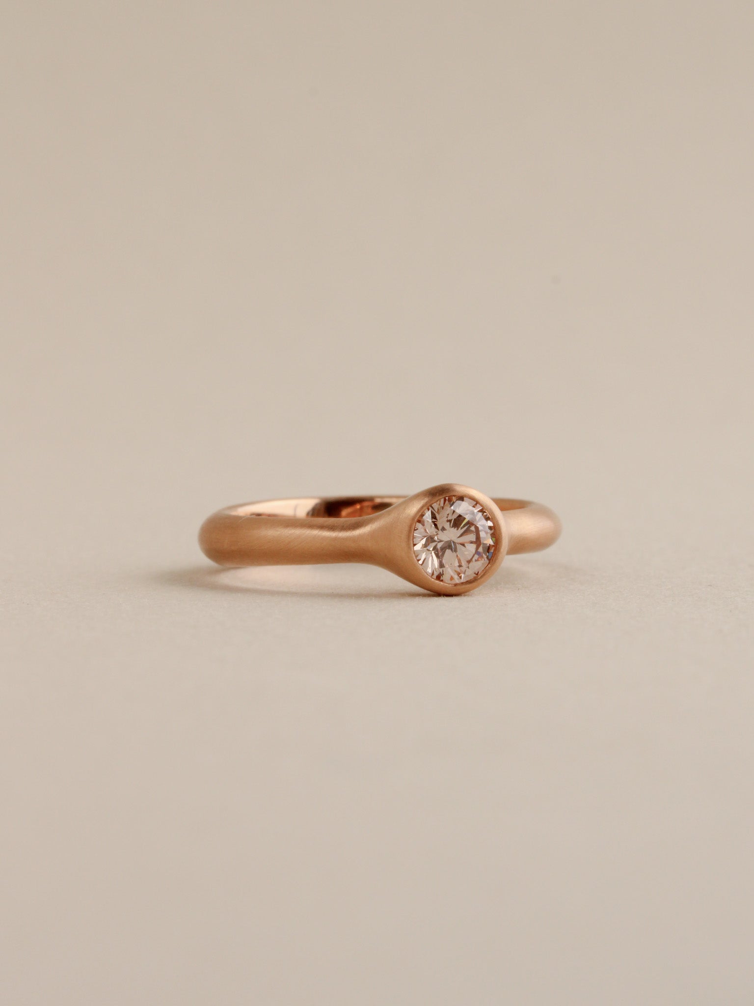Champagne Diamond in Peach Gold